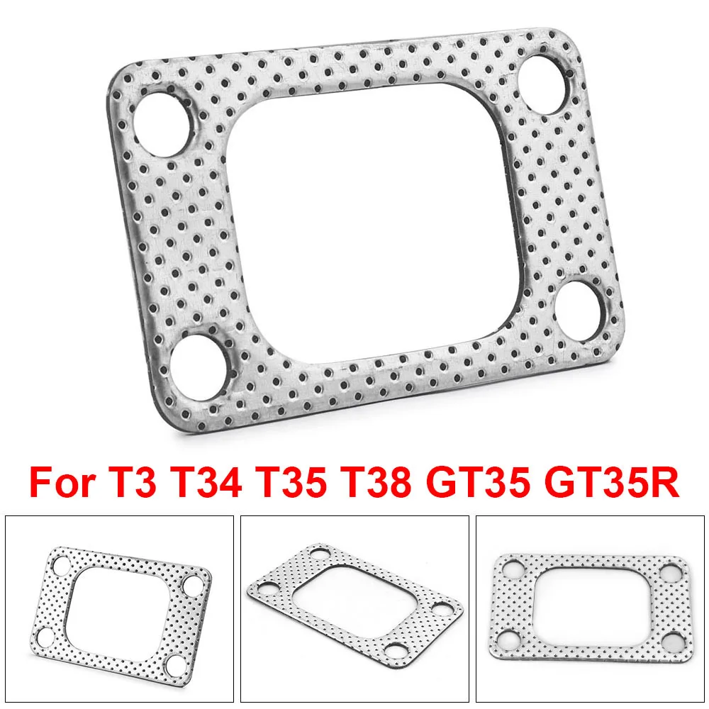 5 unids/lote para T3 T34 T35 T38 GT35 GT35R cargador Turbo de aluminio colector de entrada brida junta de tubo inferior LZ4951