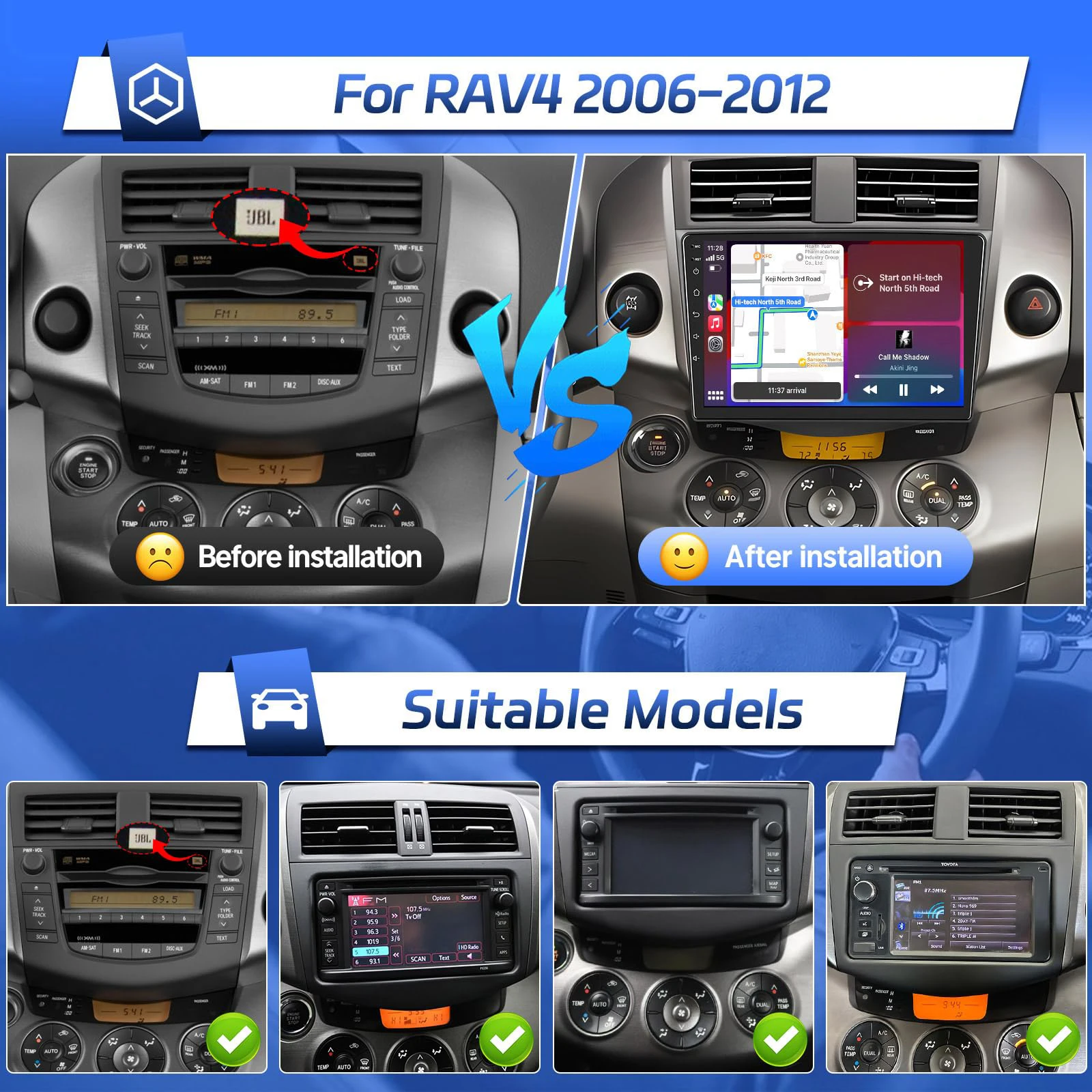 Retrovisor con cámara de respaldo 9" MirrorLink Bluetooth WiFi GPS - imagen 2