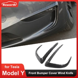 Embellecedor antiniebla delantera Tesla Model Y fibra de carbono ABS
