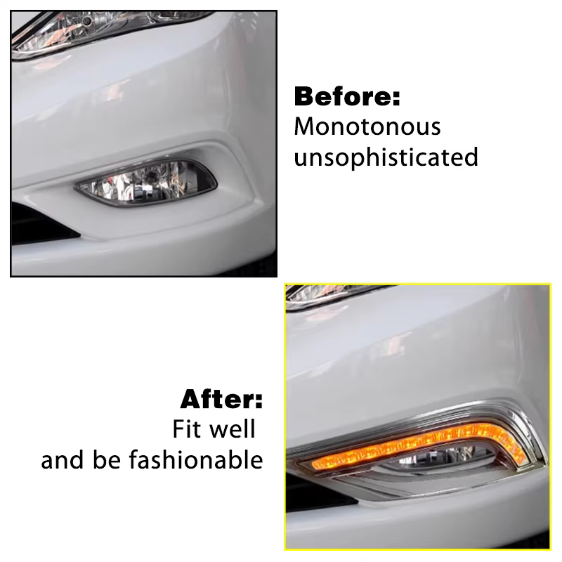 Luces LED DRL dinámicas para antiniebla Hyundai Sonata I45 2011-2014 - imagen 4