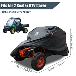 X Autohaux Cubierta UTV Impermeable 210D Oxford para Polaris Yamaha