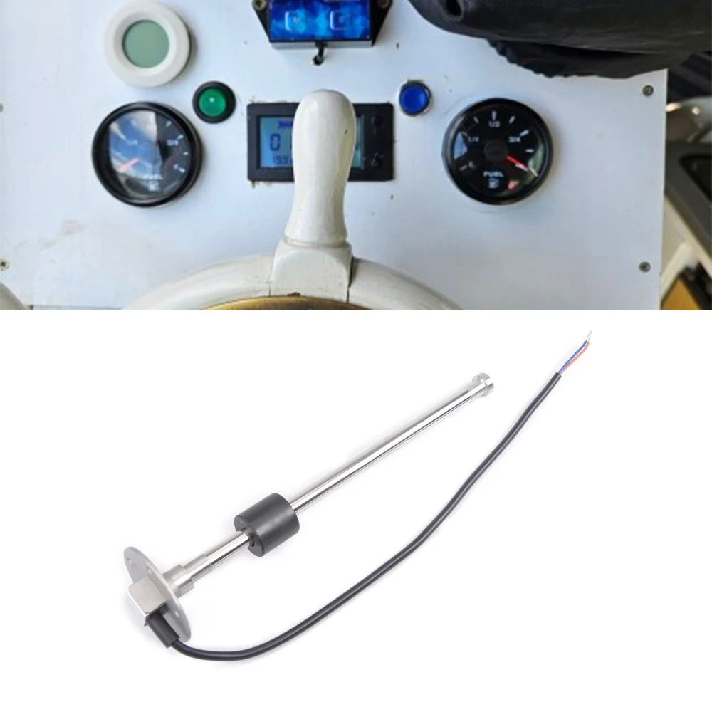 Medidor nivel combustible universal acero inox 100-400mm 12/24V 0-190Ω - imagen 5