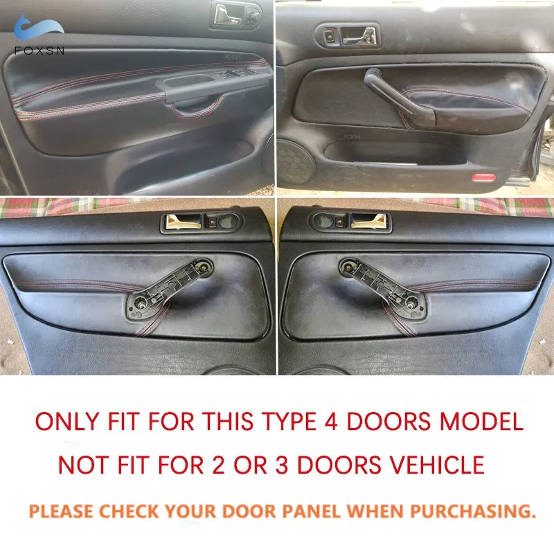 Funda reposabrazos puerta gamuza negra VW Golf 4 MK4 1998-2005 - imagen 5
