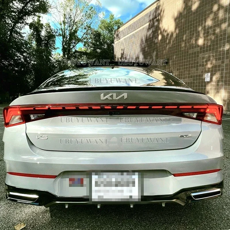UbuyUwantFor Kia Optima K5 GT 2020 2021+ alerón ABS plástico brillante negro maletero trasero labio decoración de ala trasera de coche - imagen 3