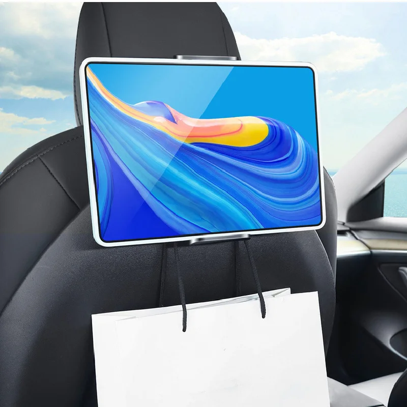 Tesla Model 3/Y Soporte para teléfono giratorio trasero con 2 ganchos - imagen 4