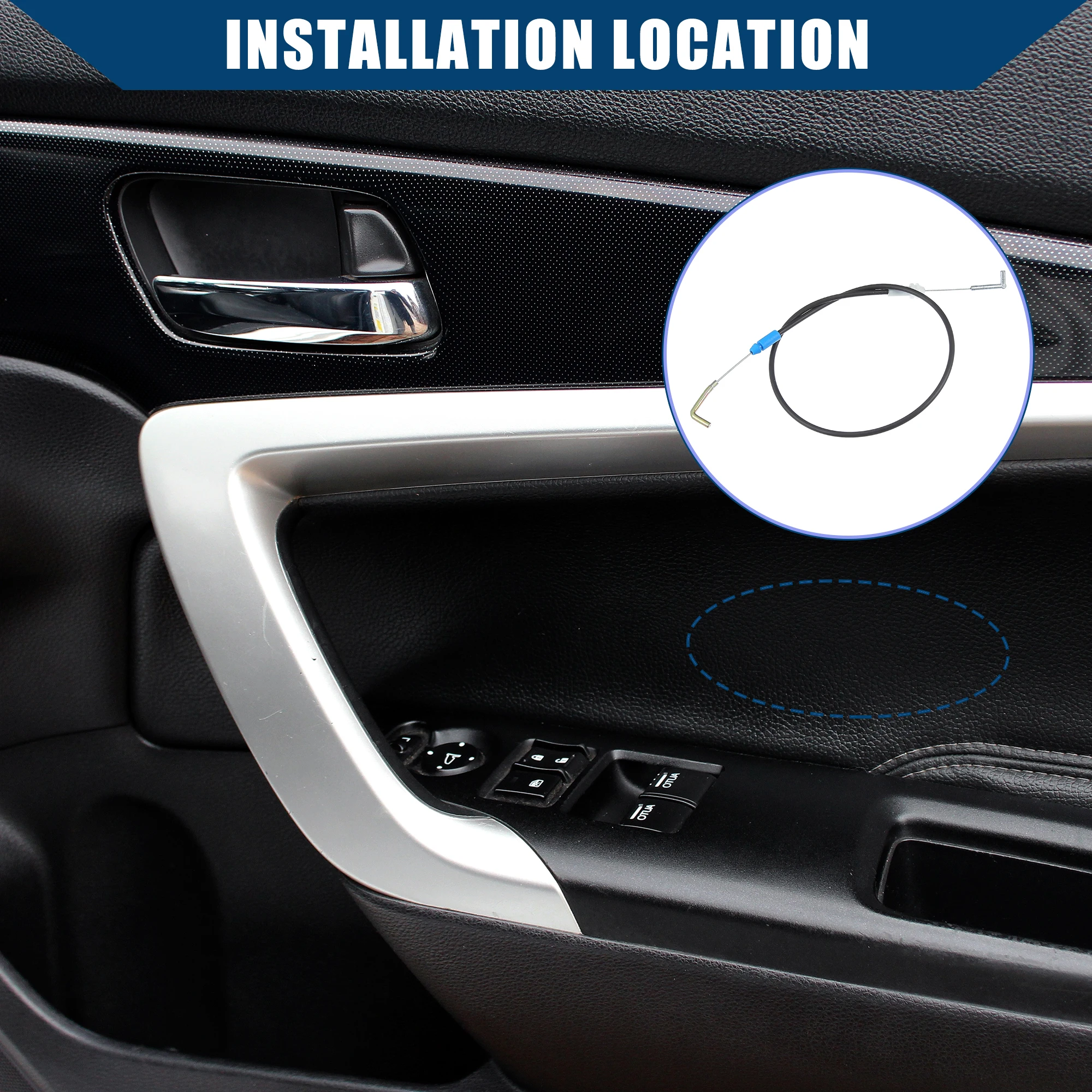 X Autohaux 5165721AA Cable de pestillo de puerta lateral del conductor delantero para Ram 1500 2011-2018 para Ram 2500 2011-2023 para Ram 3500 2011-2023 - imagen 2