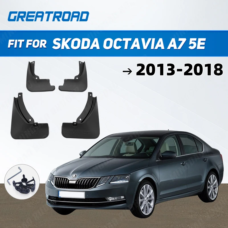 Guardabarros moldeados Skoda Octavia A7 5E 2013-2018 delantero/trasero