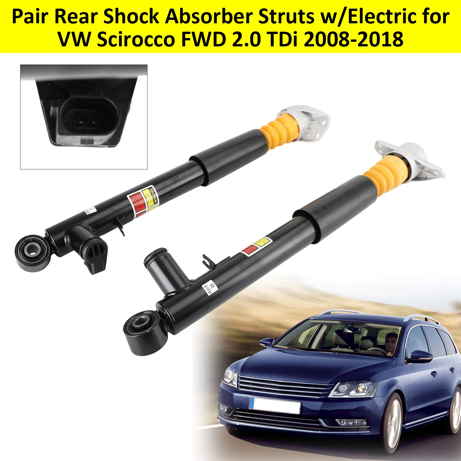 Puntal amortiguador trasero eléctrico VW Scirocco TDI 2.0 2008-2018
