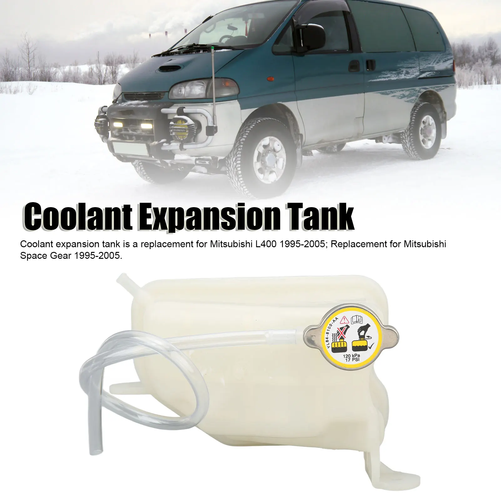 Depósito de expansión de refrigerante 924891 para Mitsubishi L400 Space Gear - imagen 4