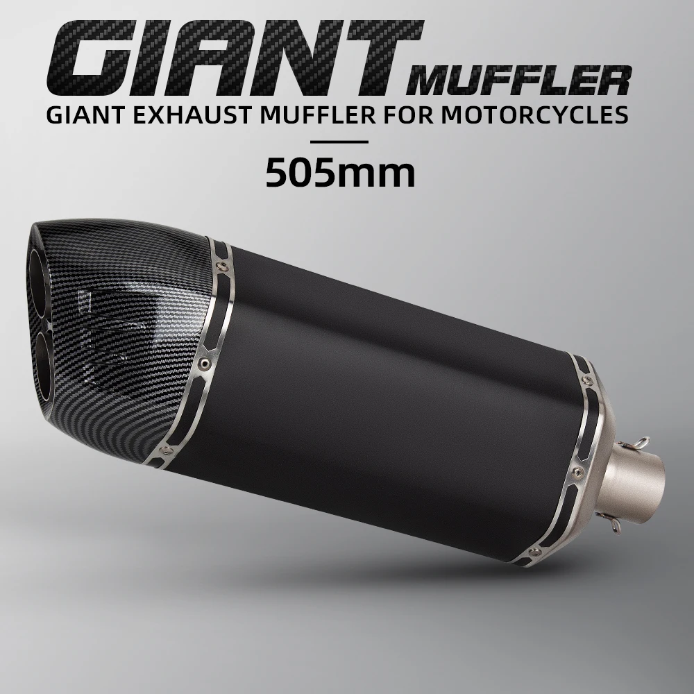 Silenciador de escape universal para moto de 51 mm con DB Killer
