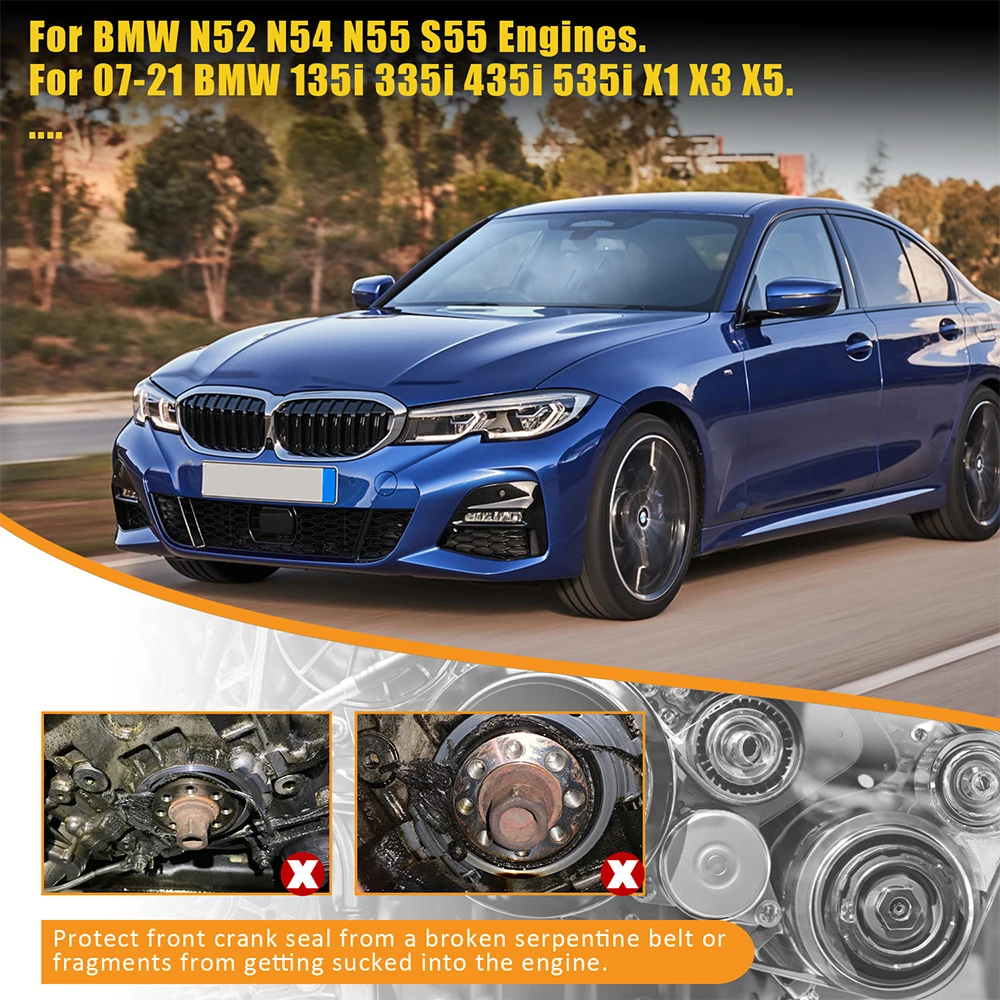 Protector correa dentada BMW N54 N55 N52 S55 – 135i 335i 435i 535i X1 X3 X5 - imagen 4