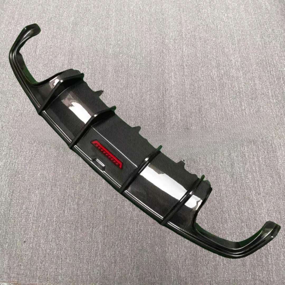 Difusor de labio de parachoques trasero para Audi A7 S7 C7.5 2016 2017 2018, alerón divisores traseros con accesorios de luz Led, Kit de carrocería - imagen 4