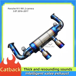 Silenciador escape titanio con válvula de vacío Porsche 911 991,2 3,0 T