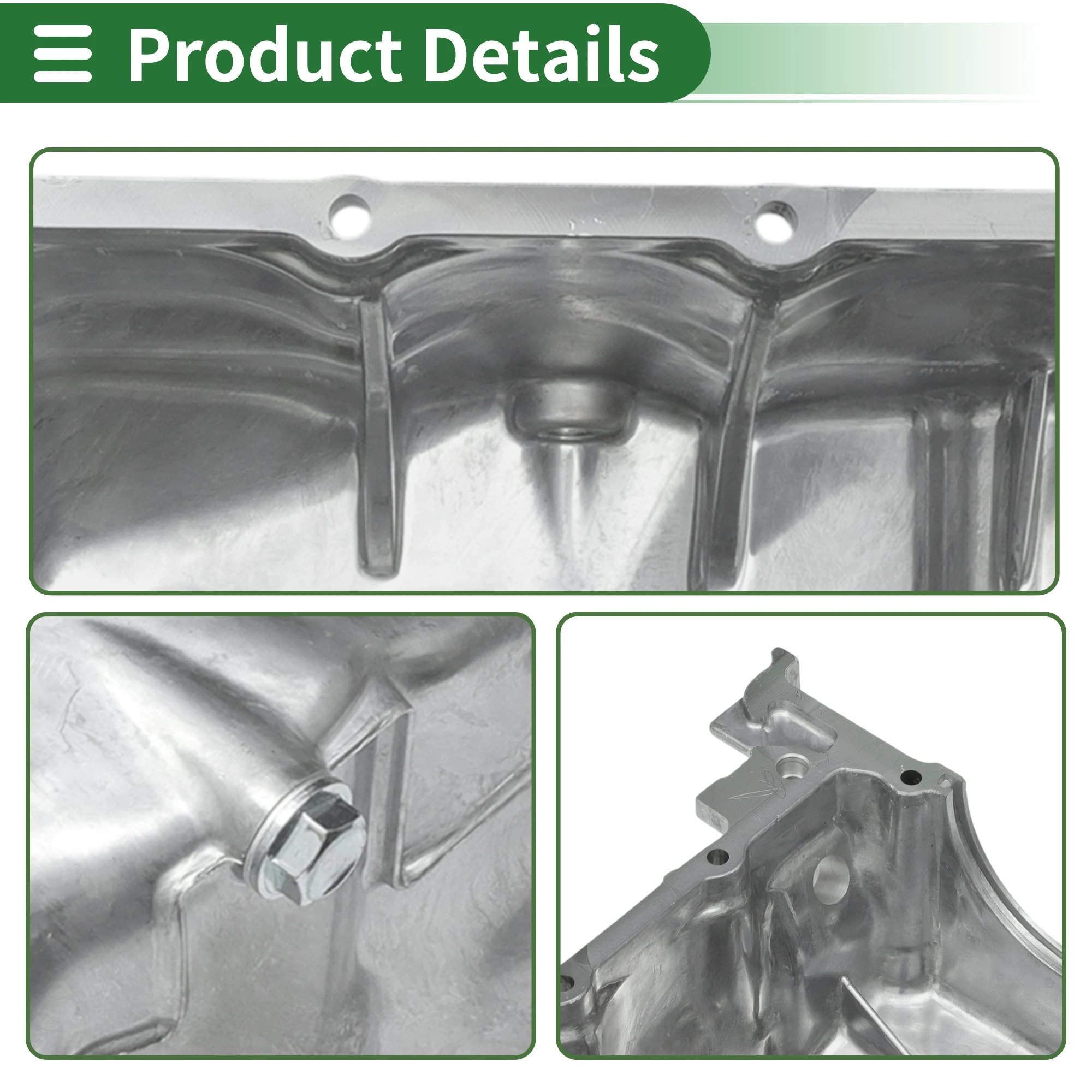 UXCELL Cárter de aceite de motor de coche, cárter de aceite de aluminio, cárter de aceite de transmisión para Honda Fit Base 2009-2013 No.11200RB0900 - imagen 5