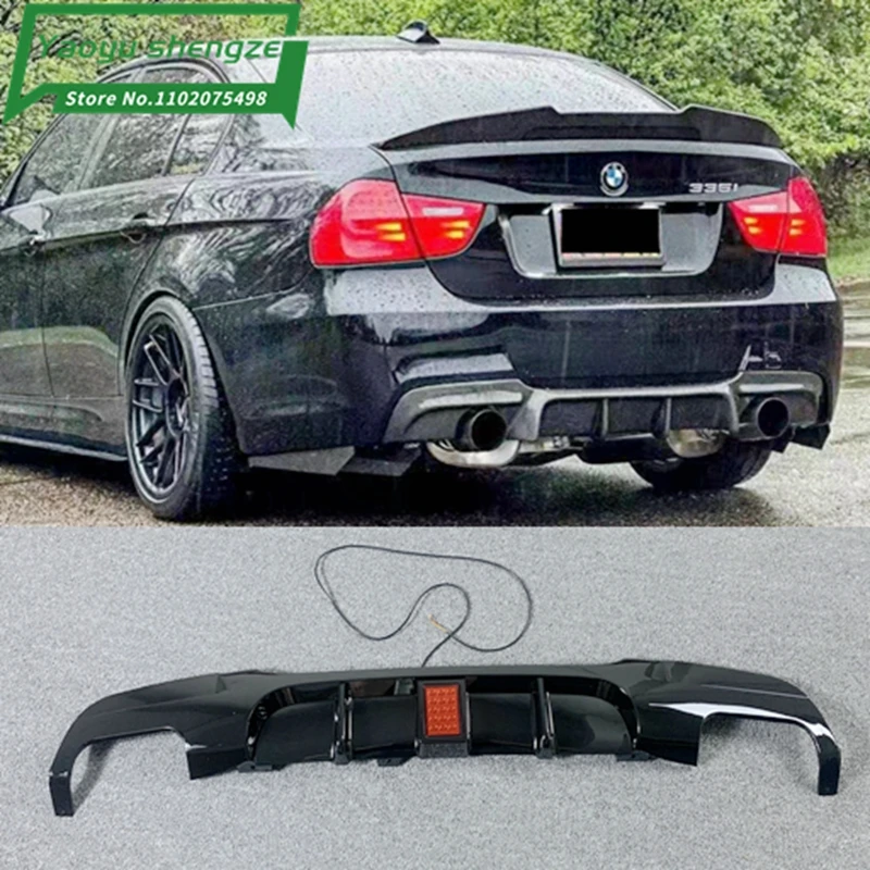 Difusor trasero BMW Serie 3 E90 negro brillante (2005-2011)