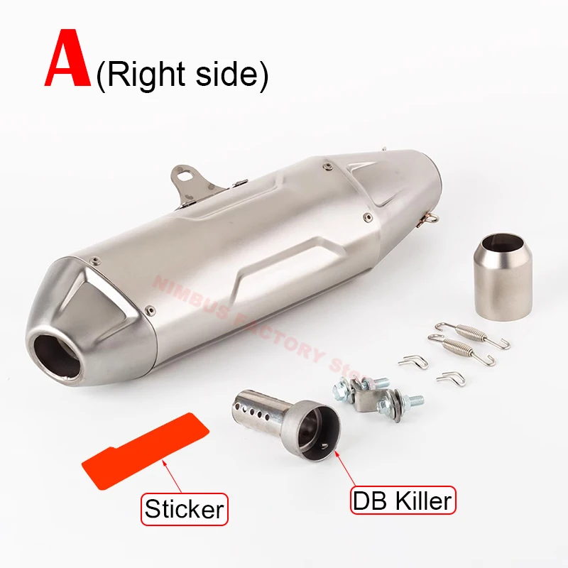 Tubo escape silenciador moto universal 51mm 2lados para KLX 250 CRF450 EXC - imagen 3