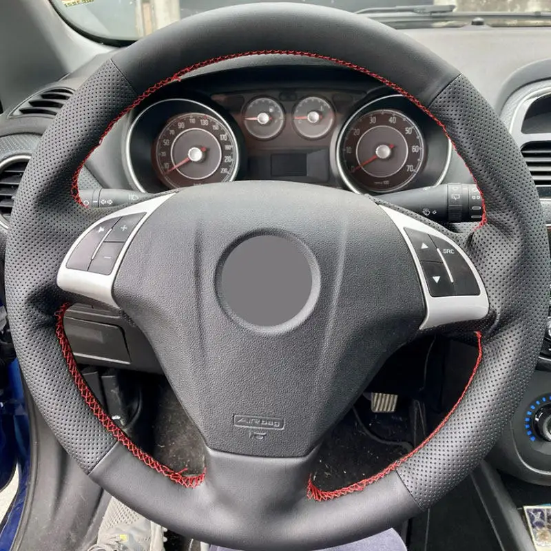 Cubierta de cuero para volante Fiat Bravo y Opel Combo 2012-2018