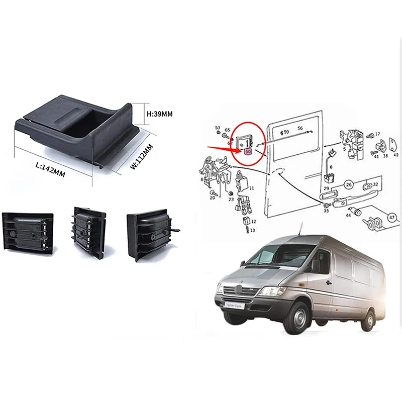 Manija puerta corredera interior 9017601361 Mercedes Sprinter 901-904