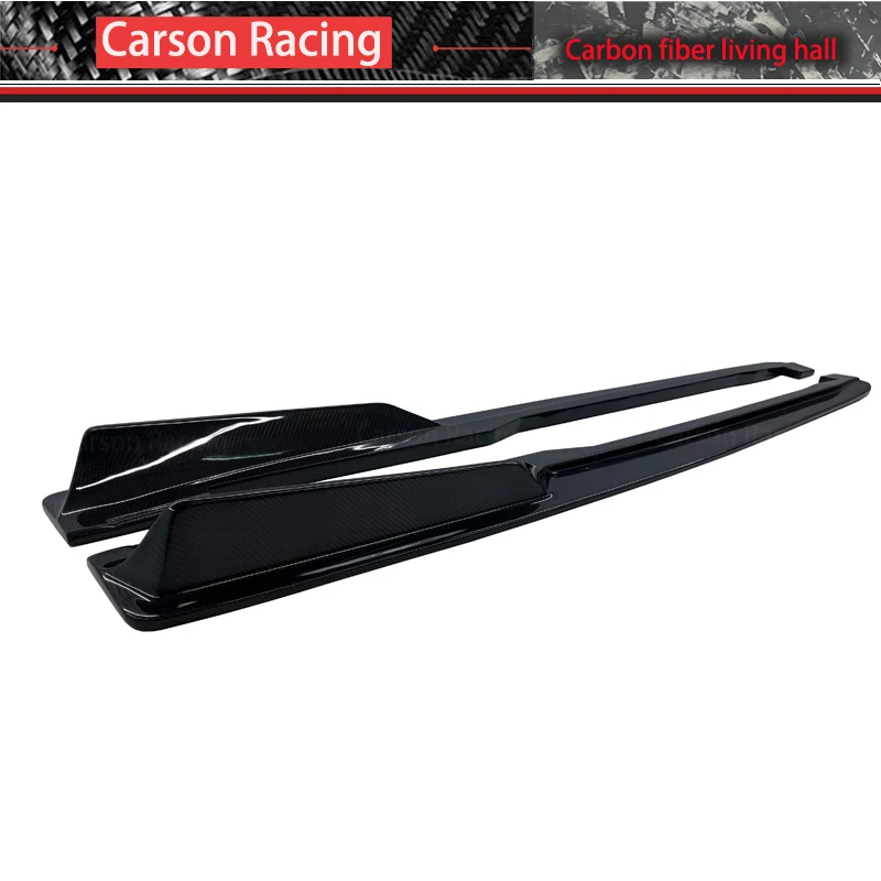 2015-2019 Audi TTS TTRS TTS línea faldas laterales de fibra de carbono parachoques labio tapa del parachoques delantal protector divisores MK3 Forge Carbon para coches - imagen 4