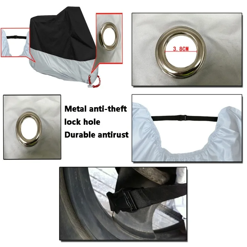 Cubierta impermeable moto con UV para scooter y bicicleta todo año - imagen 3
