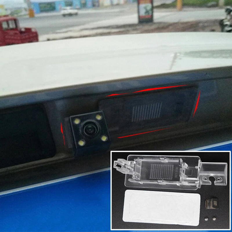 Soporte cámara trasera y luz matrícula Skoda Octavia VW Bora Sharan