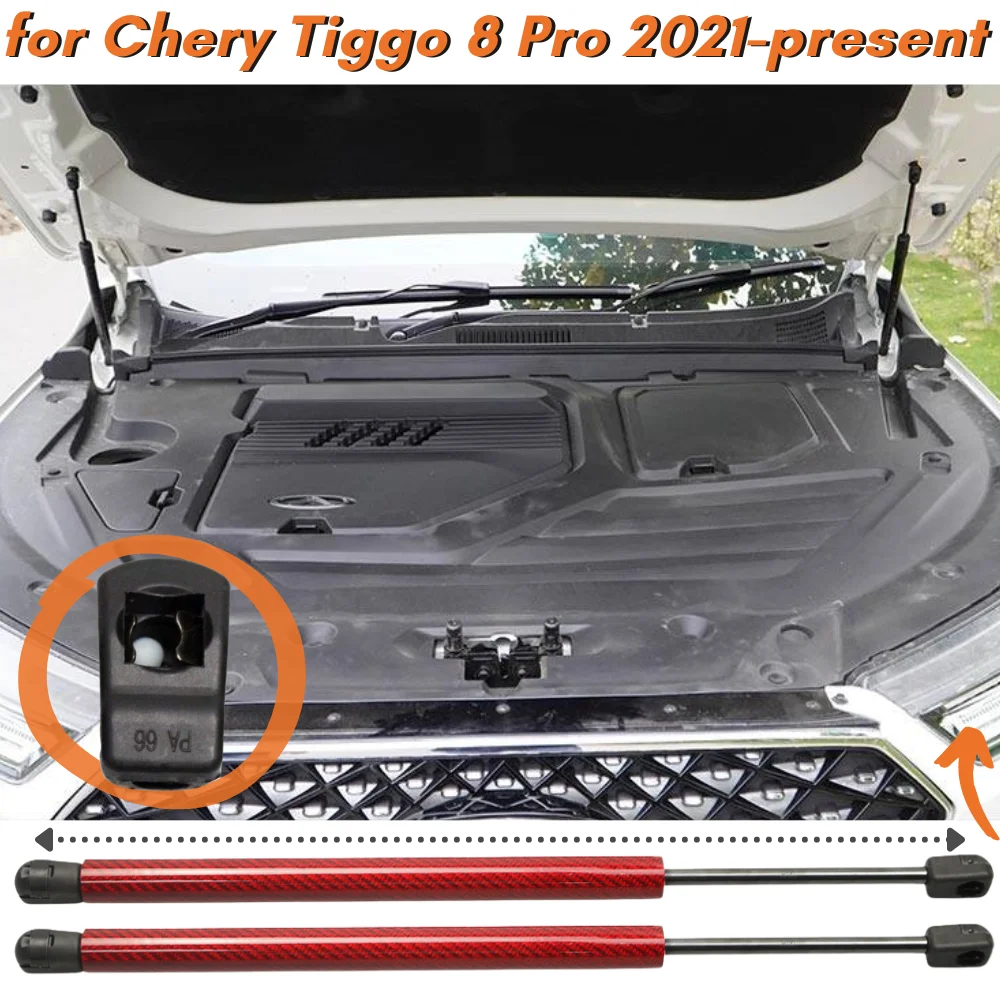 Puntales de capó Chery Tiggo 8 Pro – Resortes de gas 2021-actual