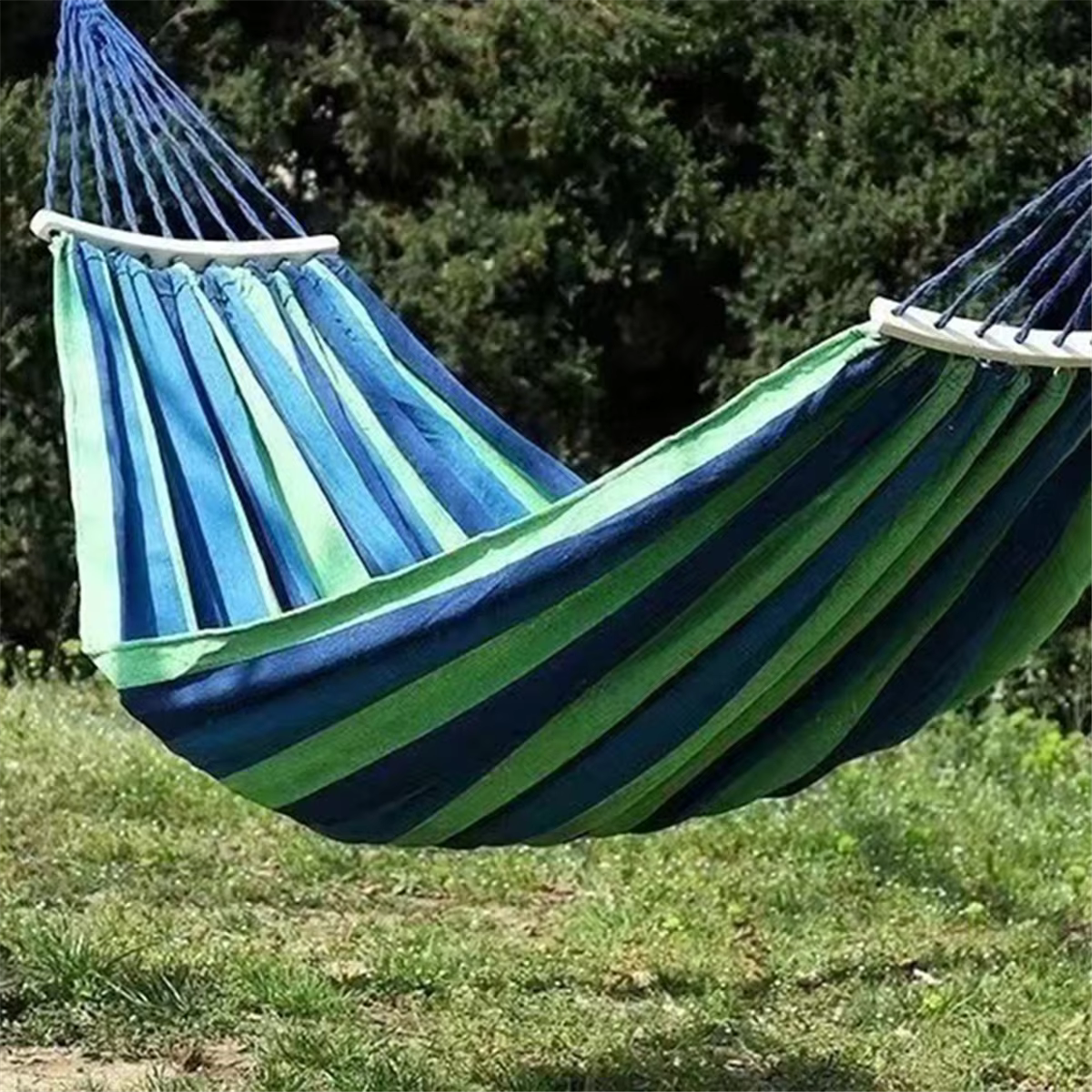 Hamaca colgante portátil de lona para camping y exterior - imagen 4
