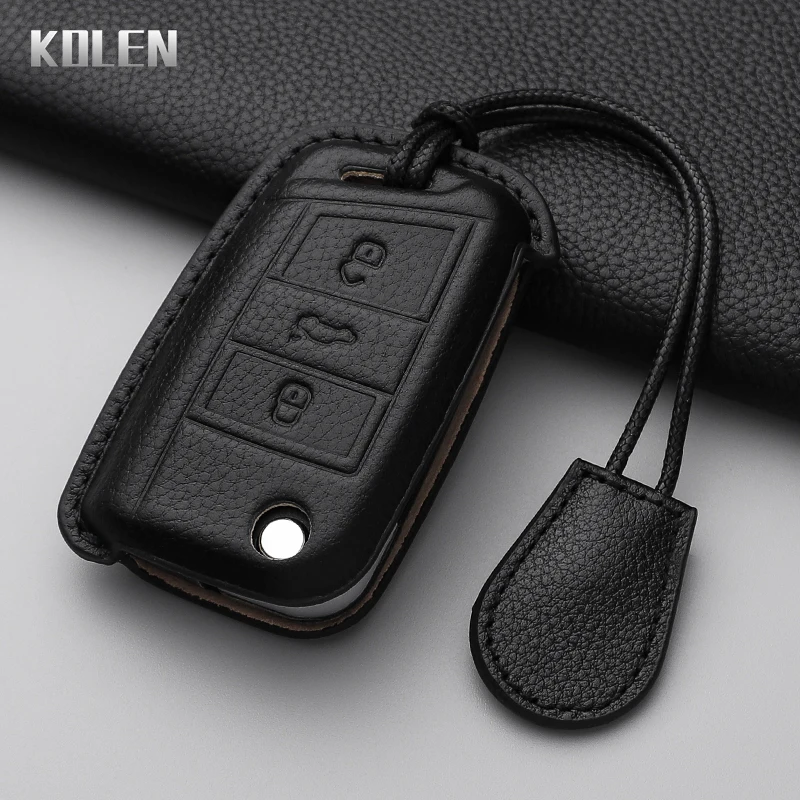 Funda de cuero para llave Volkswagen Golf 7, Tiguan y SEAT Ateca - imagen 2