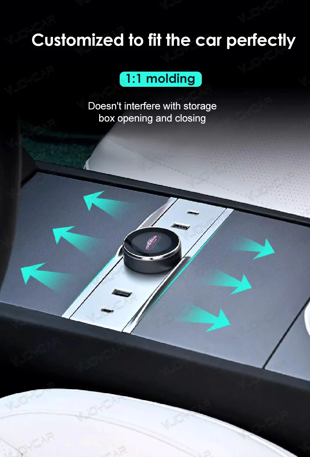 Para Tesla Model 3 Highland LCD botón de cambio de marchas puertos USB tipo C Plug and Play de alto rendimiento 2 en 1 perilla de carga y cambio - imagen 5