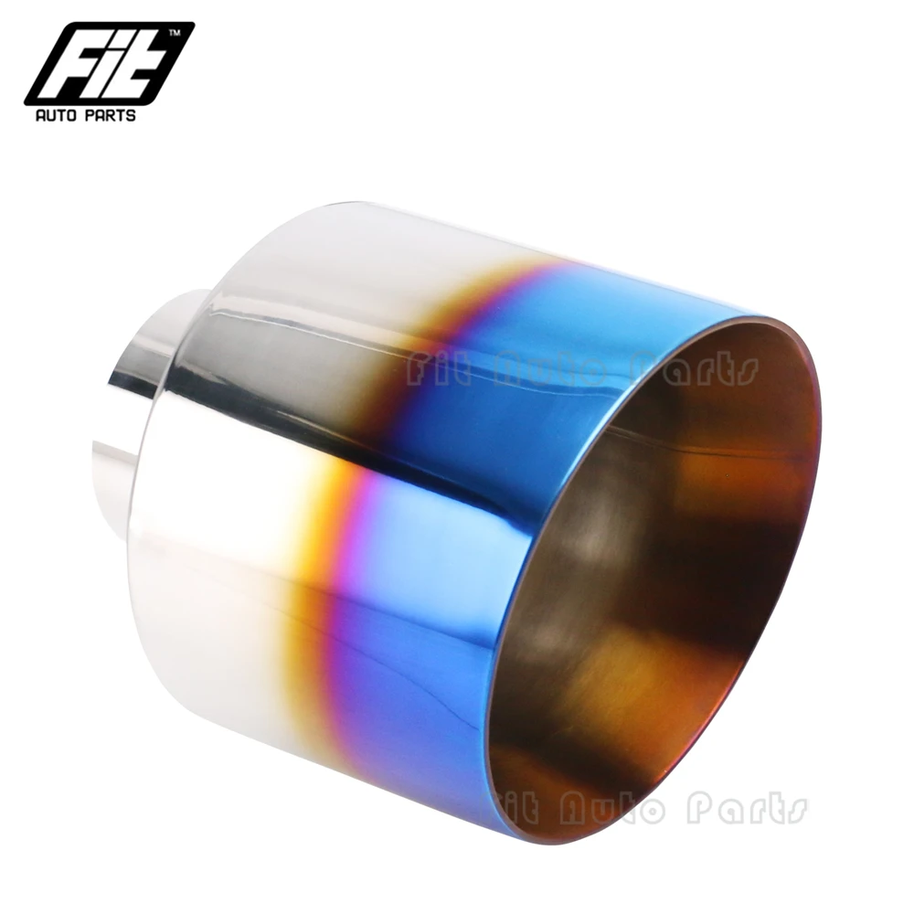 2 uds. De garganta trasera de acero inoxidable, salida de 127mm, tubo de escape, embellecedor de silenciador de coche - imagen 4