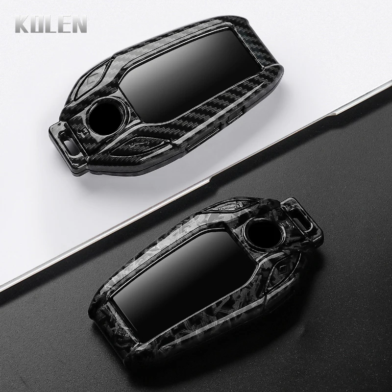 Funda llave BMW fibra de carbono ABS con pantalla LED – G30/G11