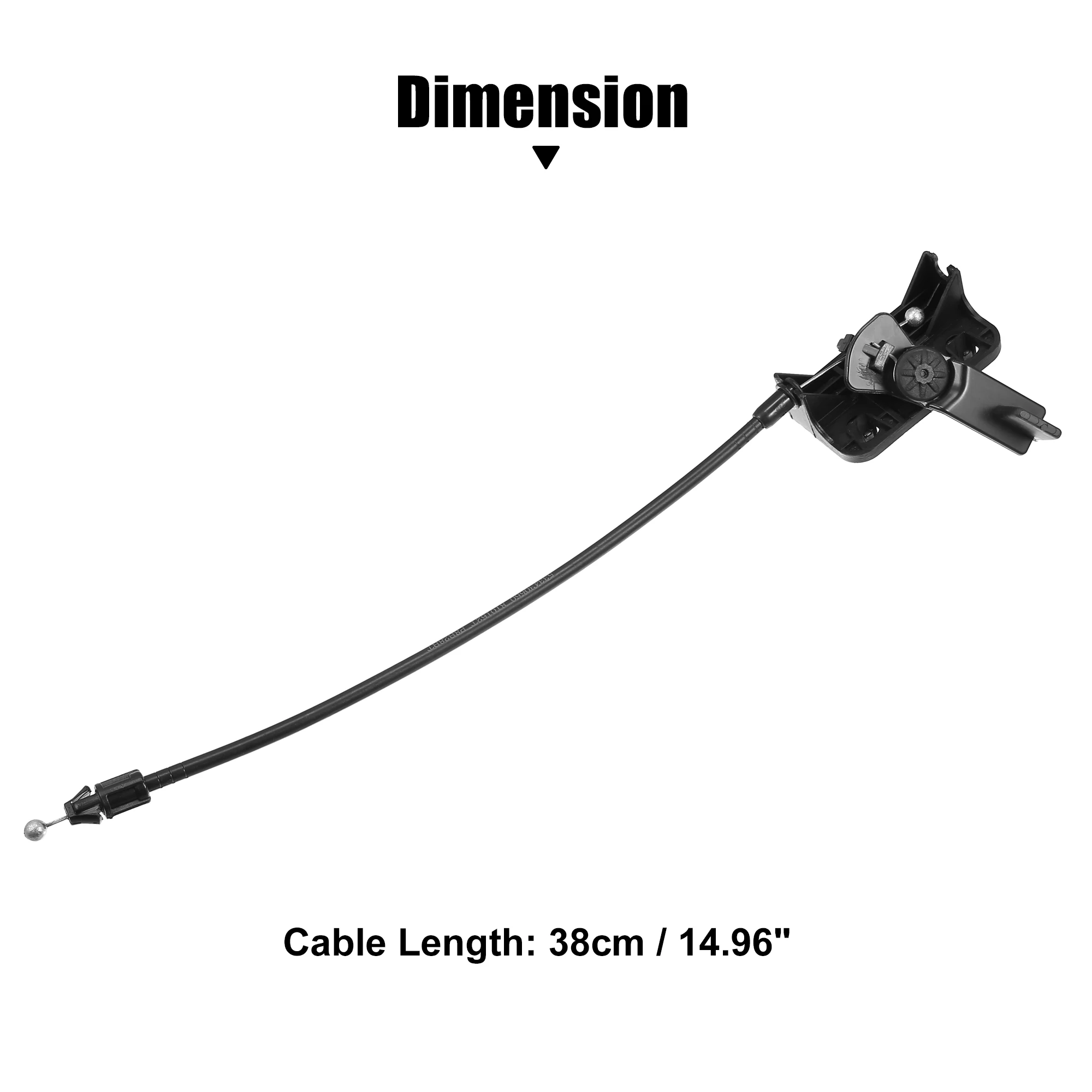UXCELL 68257542AA Cable de liberación del capó del automóvil apto para Jeep Compass - Paquete de 1 negro - imagen 5