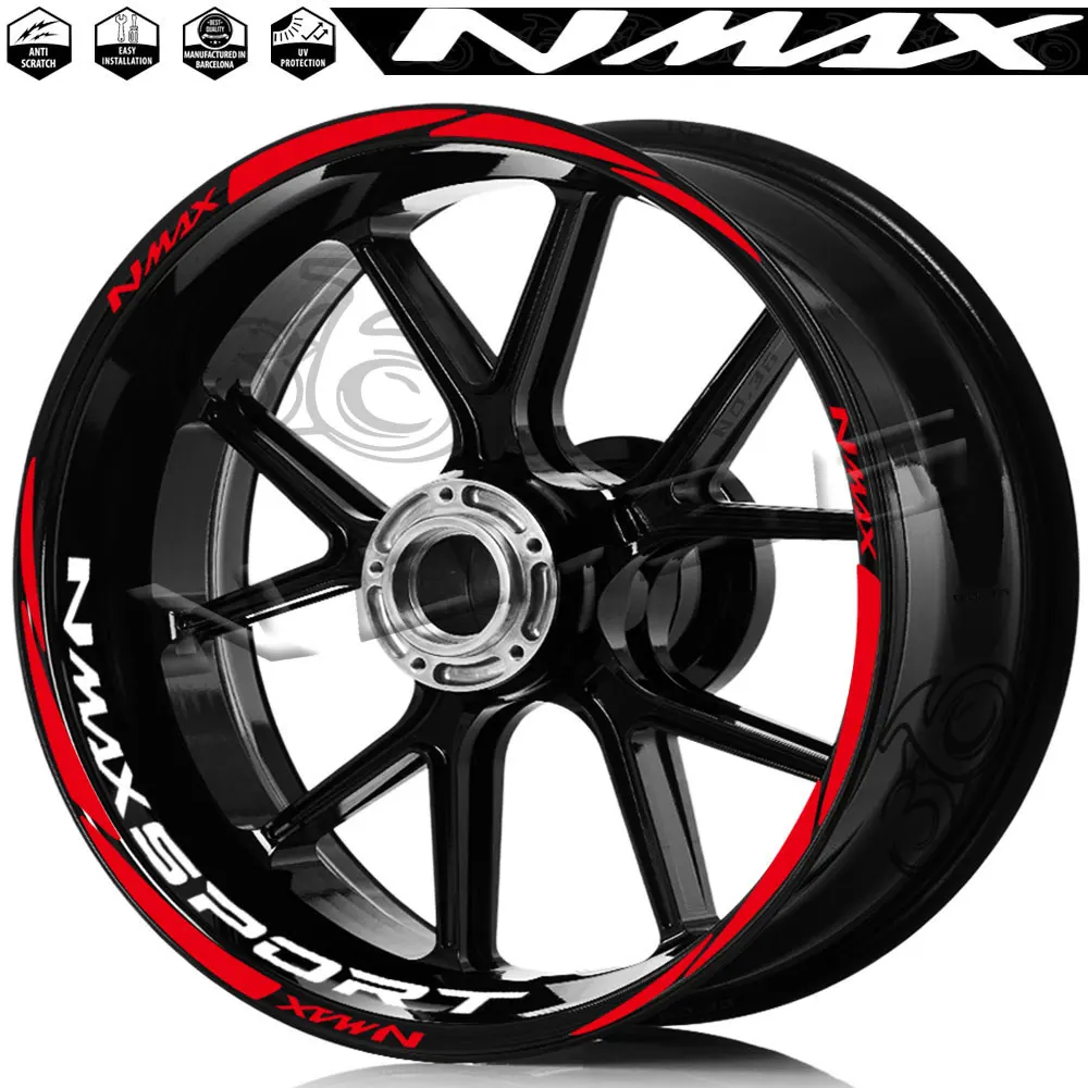 Pegatinas a rayas para llantas Yamaha NMAX 125, 155 y 160