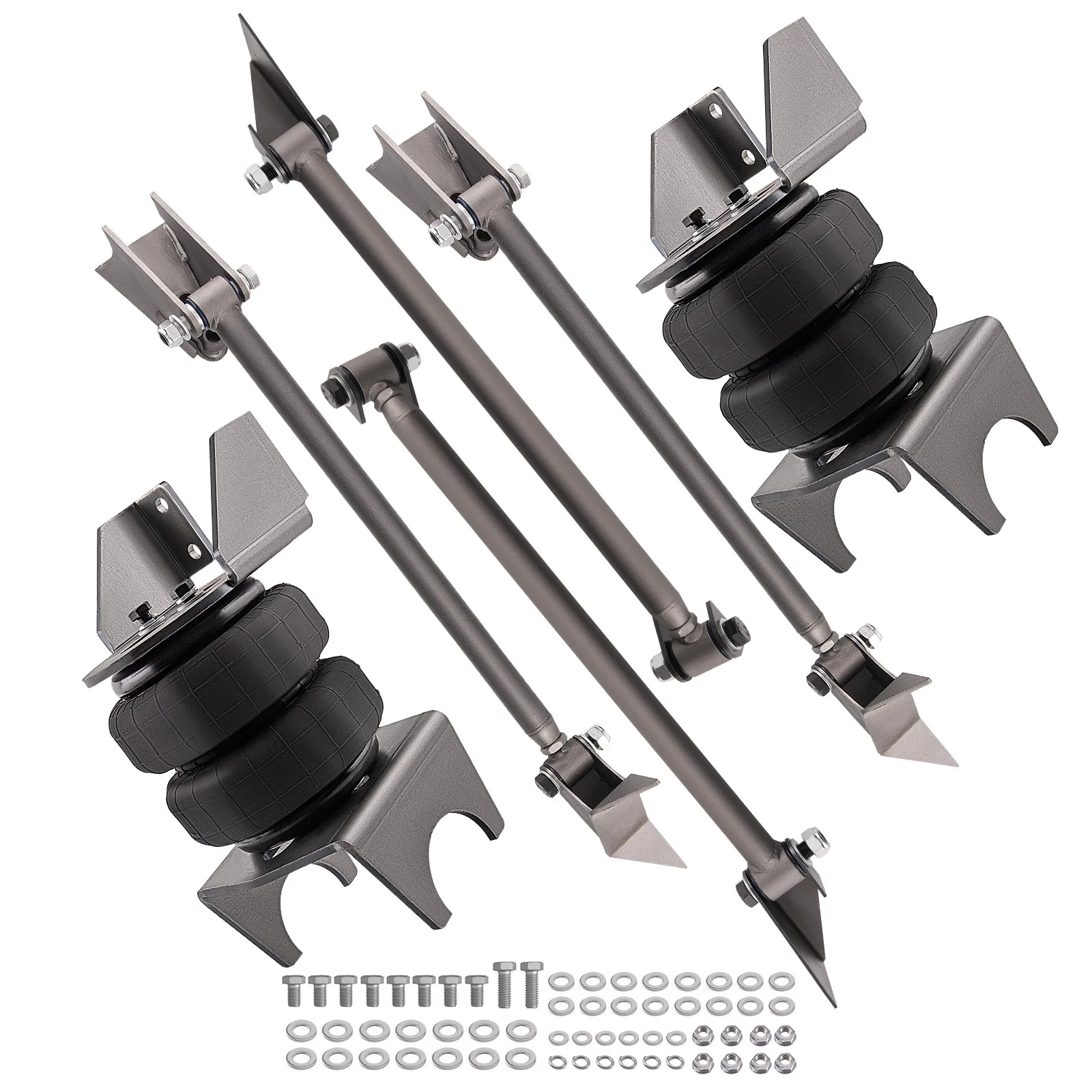 Universal Rear Triangulated 4 Link Kit Brackets 2500 1/2"npt Air Suspension Bags Weld On Triangulated 4 Link Suspension Kit - imagen 3