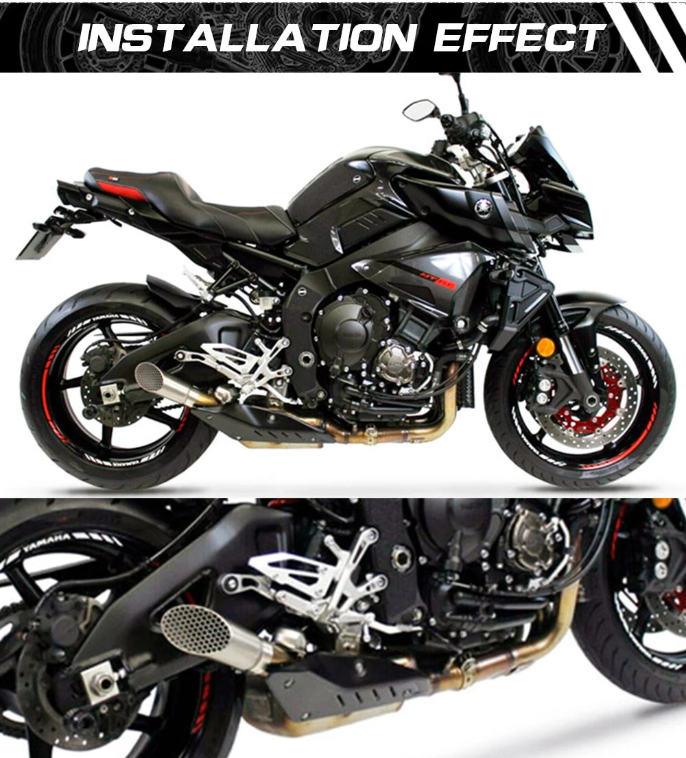 Silenciador de Escape de motocicleta MT10