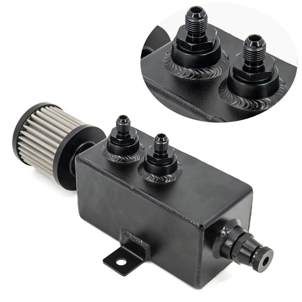 Tanque aluminio combustible universal 1L racing AN6 AN8 AN10 - imagen 5