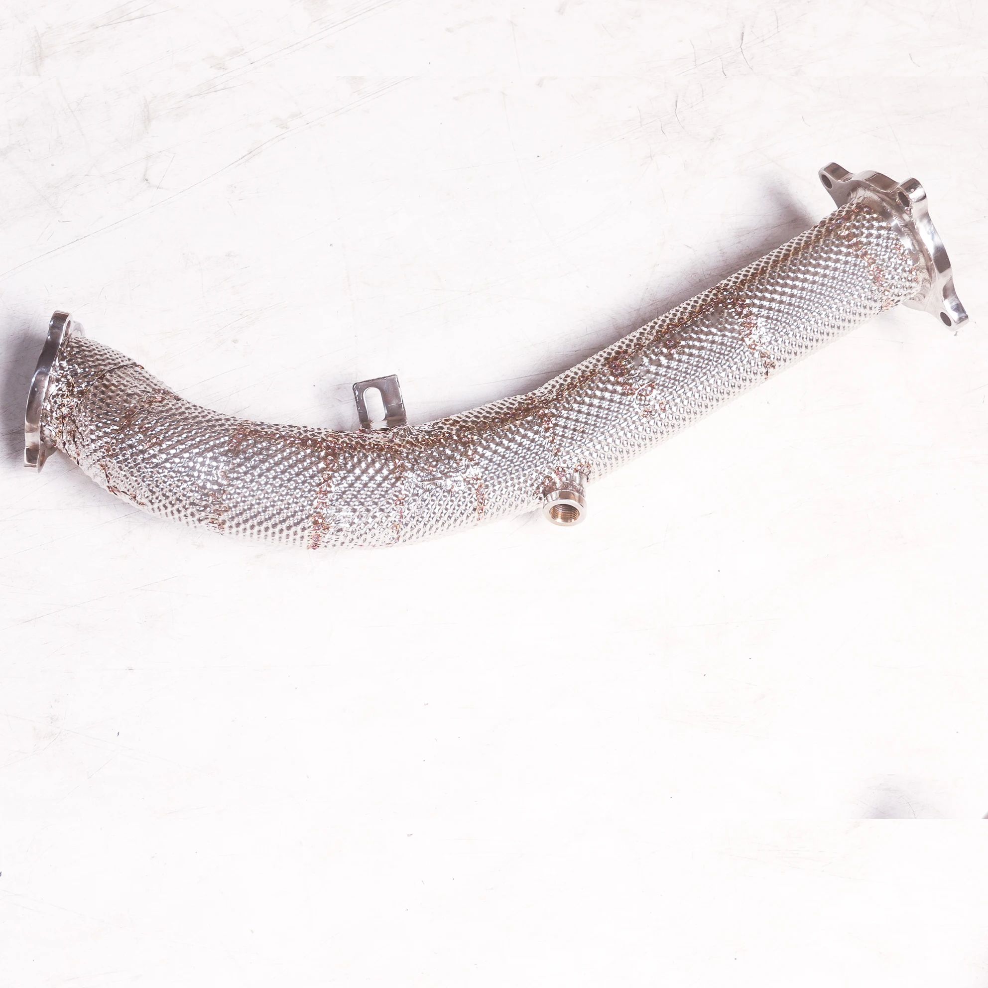 Para el bajante sin gato Audi A4 B8 2.0T 2008-2014 fabricado en acero inoxidable 304, la superficie está tratada con aislamiento térmico. - imagen 3