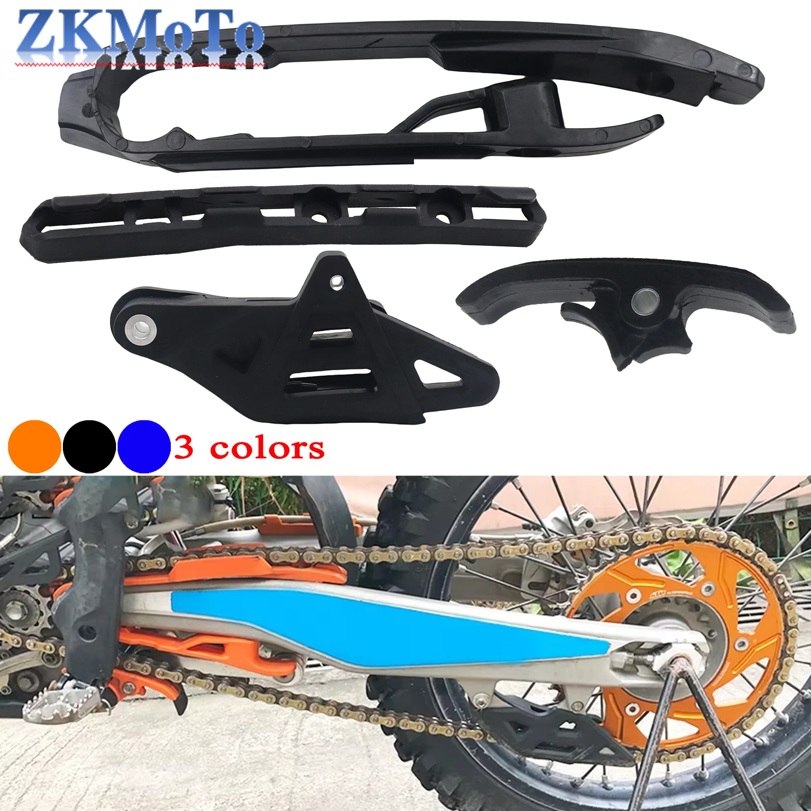 Deslizador de cadena basculante para motocicleta, guía de cadena protectora deslizante arriba/abajo para KTM SX XC XCF SXF para HUSQVARNA para GASGAS 125CC-450cc