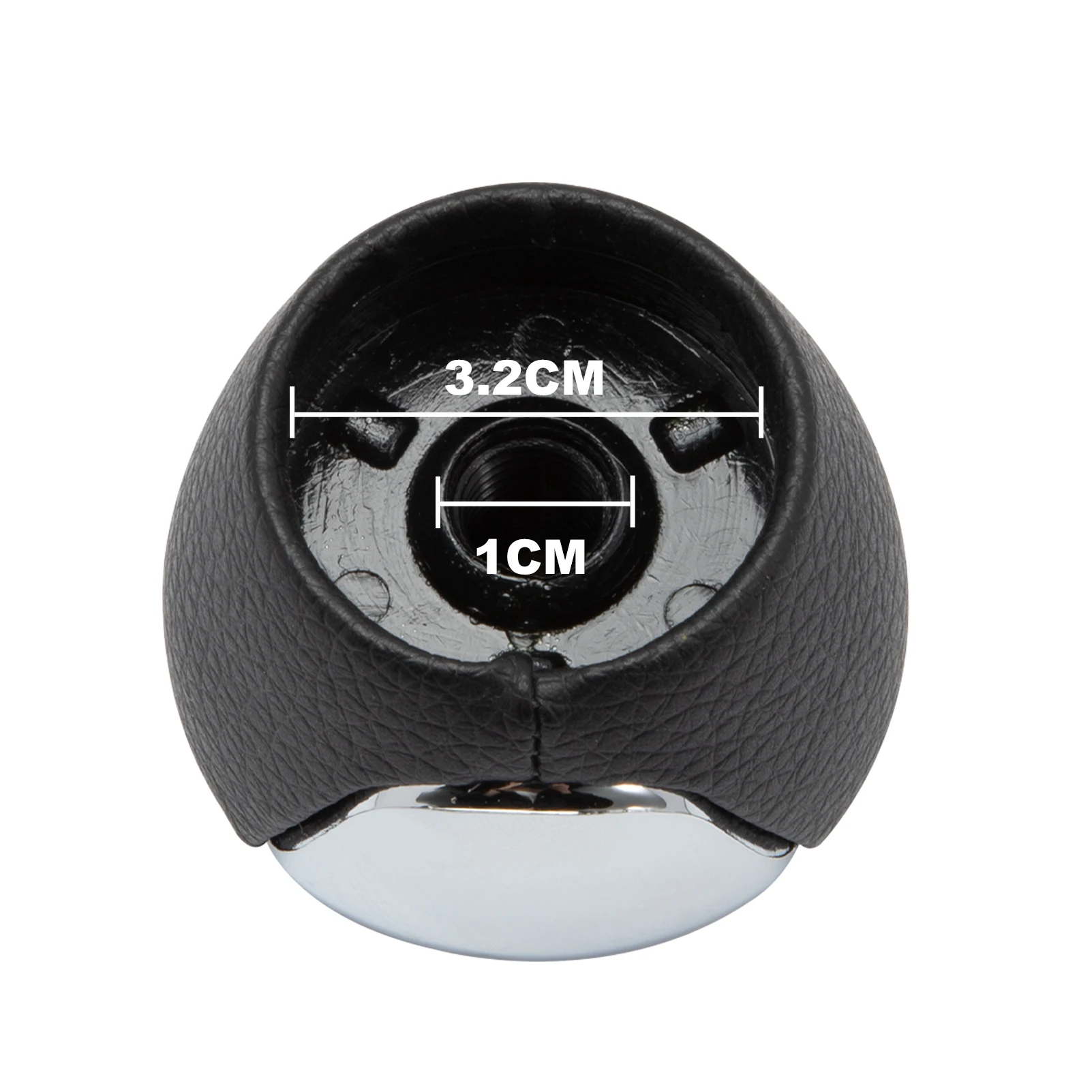 Pomo palanca cambios Hyundai I30 Ix35 cromado piel PU 6 velocidades - imagen 3
