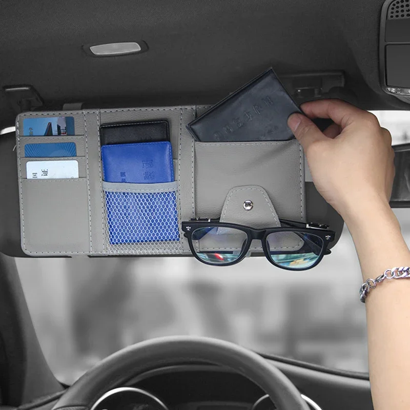 Organizador de visera para gafas de sol, tarjetas y billetes auto - imagen 5