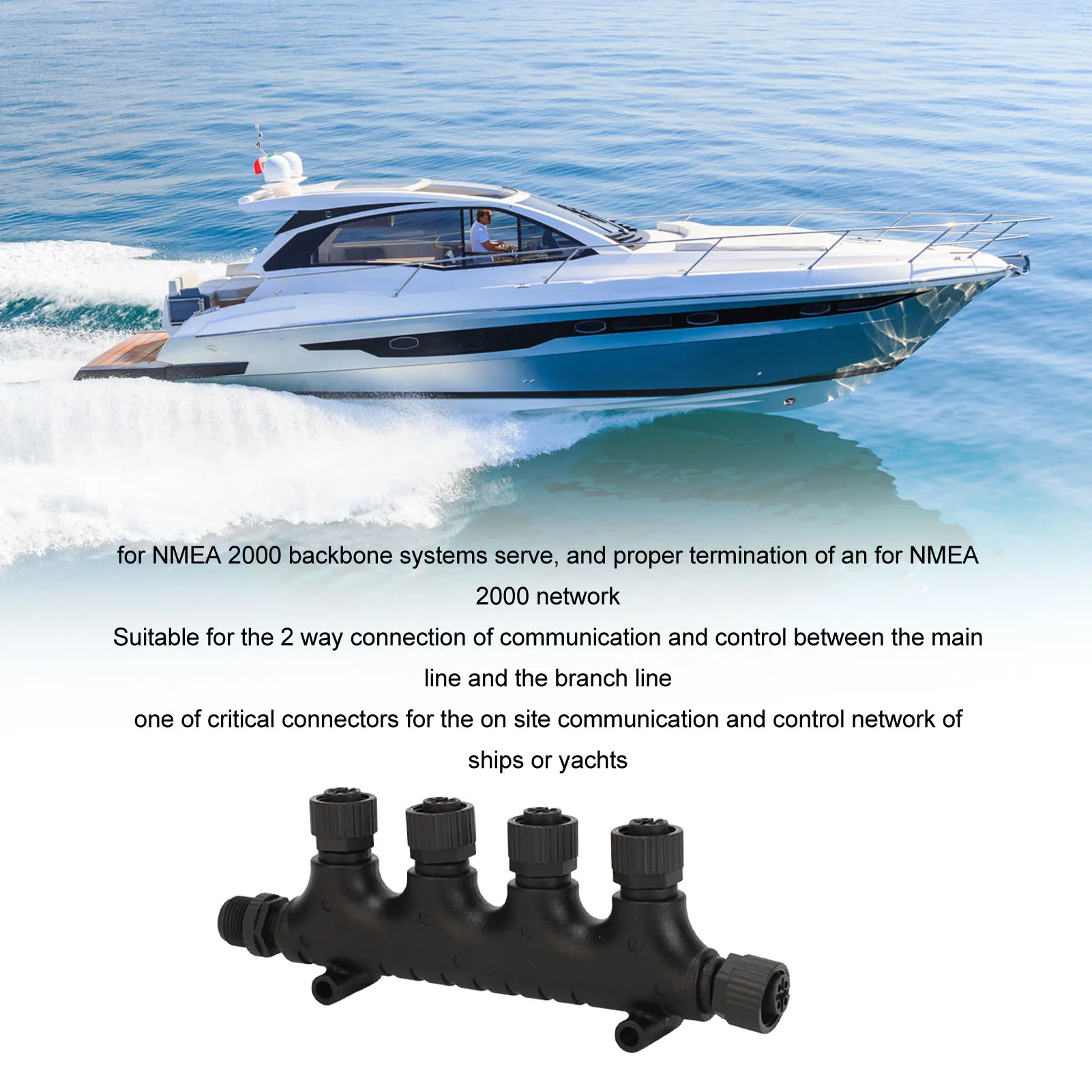 Lowrance Conector en T NMEA 2000 estanco para redes náuticas - imagen 4
