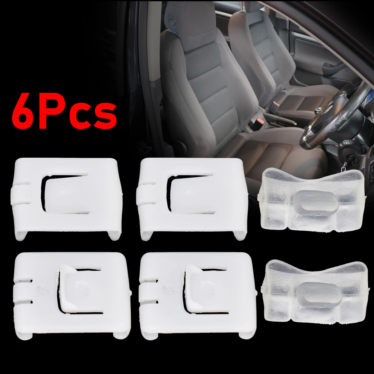 Clip guía de carril de asiento para Audi, SEAT y VW Golf, Jetta y Passat