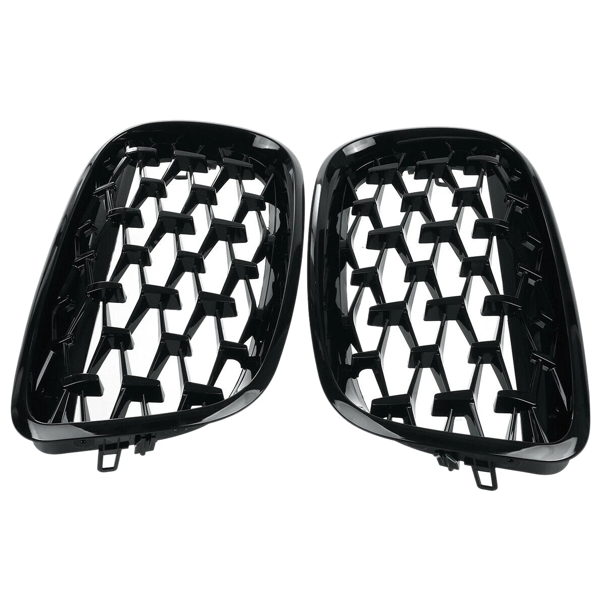 Rejilla riñón doble BMW estilo Diamante negra para X5 X6 2007-2013 - imagen 5