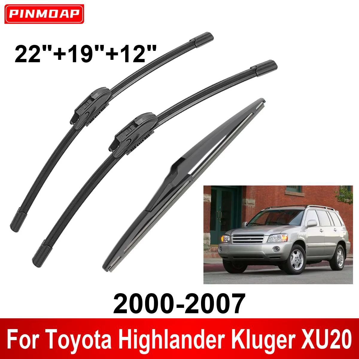 Escobillas limpiaparabrisas Toyota Highlander Kluger XU20 2000-2007