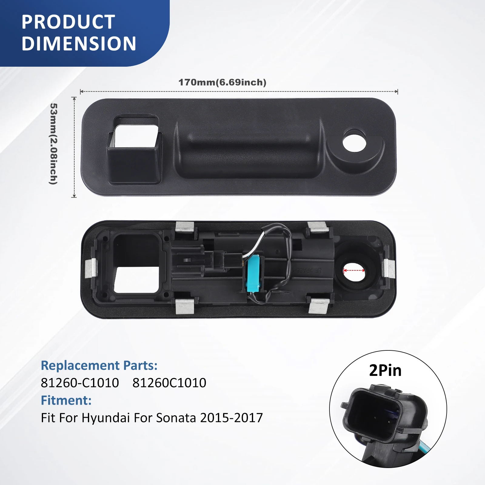 Carcasa de manija de maletero para Hyundai Sonata