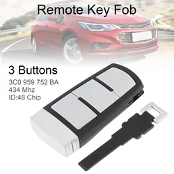 3C0959752BA Mando llave VW Passat B6/B7, 434 MHz, 3 botones