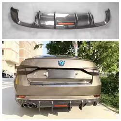 Labio Trasero Fibra Carbono LED con Difusor – Skoda Superb 2015-2019