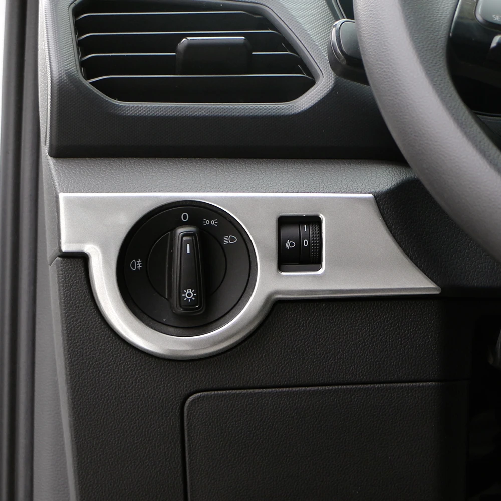 Embellecedor de acero inoxidable del mando de luces VW T-Cross - imagen 3