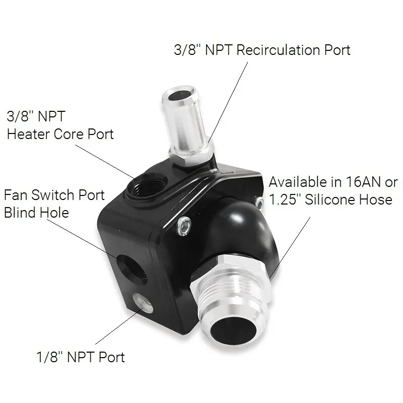 Carcasa de termostato con cuello giratorio V2 para Honda K20/K24 - imagen 4