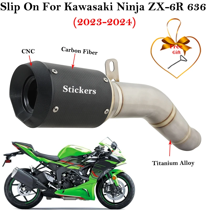 Slip On para Kawasaki Ninja ZX-6R 2023/2024 Escape de motocicleta